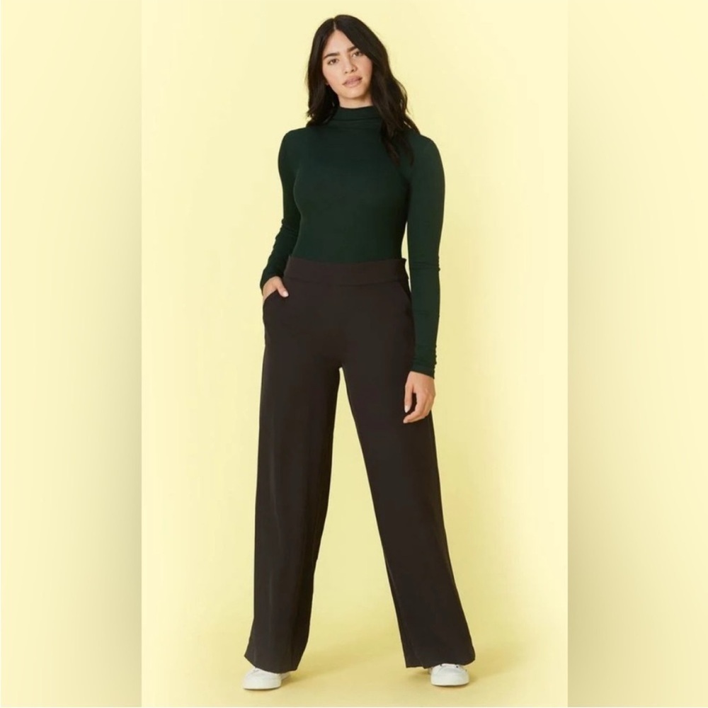 NWT Summersalt The Perfect Wide Leg Pant Black Size 14